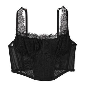 Victorias Secret Black Lace Bustier XS 32C